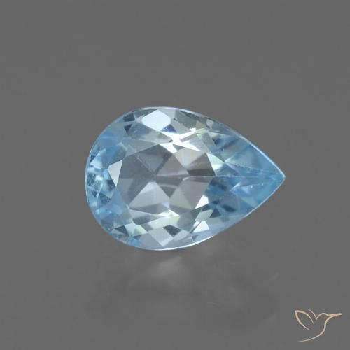 0.83ct Naturel Bleu ciel Topaze, En forme de poire, VVS-VS