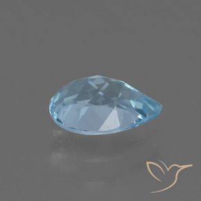 Topaze Bleu ciel naturelle En forme de poire, 0.83 ct, VVS-VS