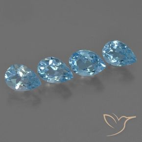 Shop natural 3.62ct Bleu Suisse Topaze gems, En forme de poire, from Brésil at GemSelect. In stock, global shipping!