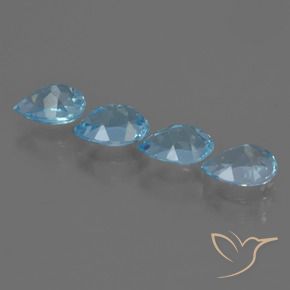 Shop natural 3.62ct Bleu Suisse Topaze gems, En forme de poire, from Brésil at GemSelect. In stock, global shipping!