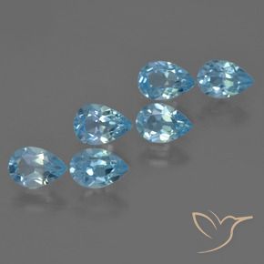 Shop natural 3.34ct Bleu Suisse Topaze gems, En forme de poire, from Brésil at GemSelect. In stock, global shipping!