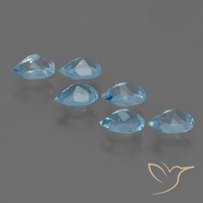 Shop natural 3.41ct Bleu ciel Topaze gems, En forme de poire, from Brésil at GemSelect. In stock, global shipping!