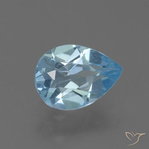 0.82ct Naturel Bleu ciel Topaze, En forme de poire, VS