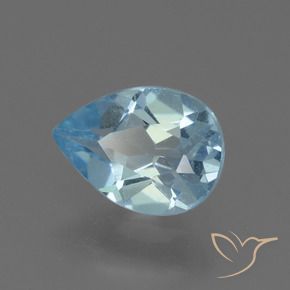 Topaze Bleu ciel naturelle En forme de poire, 0.82 ct, VS