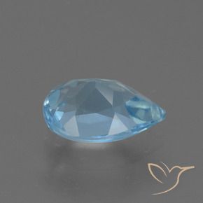Topaze Bleu ciel naturelle En forme de poire, 0.82 ct, VS