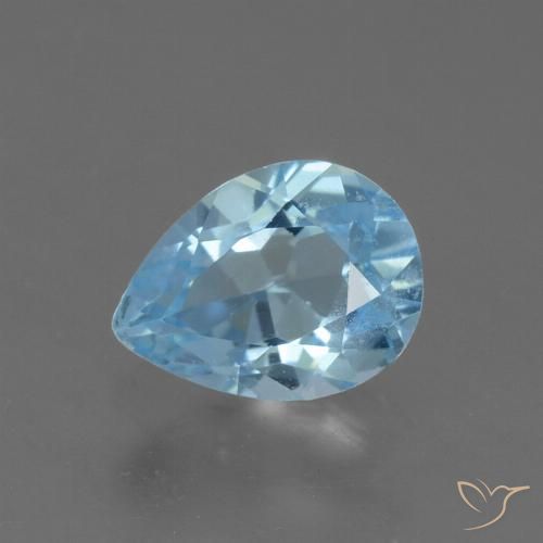 0.82ct Naturel Bleu ciel Topaze, En forme de poire, VS
