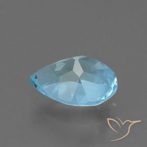 Topaze Bleu ciel naturelle En forme de poire, 0.82 ct, VS