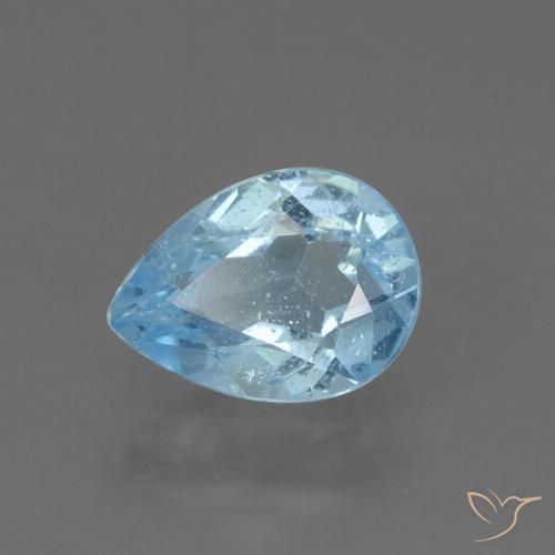 0.86ct Naturel Bleu ciel Topaze, En forme de poire, VS