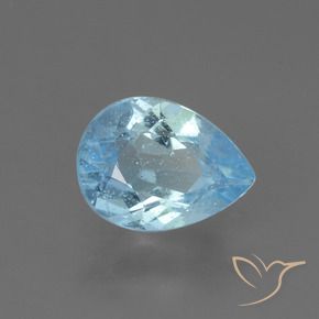 Topaze Bleu ciel naturelle En forme de poire, 0.86 ct, VS