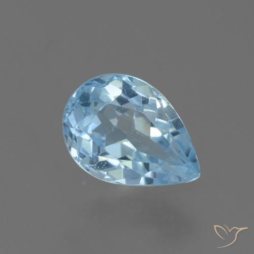 0.88ct Naturel Bleu ciel Topaze, En forme de poire, VS