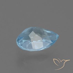 Topaze Bleu ciel naturelle En forme de poire, 0.88 ct, VS