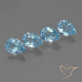 Shop natural 3.50ct Bleu ciel Topaze gems, En forme de poire, from Brésil at GemSelect. In stock, global shipping!