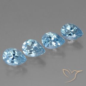 Shop natural 3.50ct Bleu ciel Topaze gems, En forme de poire, from Brésil at GemSelect. In stock, global shipping!