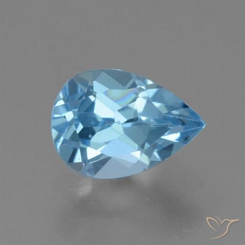 0.93ct Naturel Bleu Suisse Topaze, En forme de poire, VS