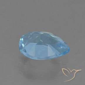 Topaze Bleu Suisse naturelle En forme de poire, 0.88 ct, VS