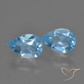 Shop natural 1.59ct Bleu ciel Topaze gems, En forme de poire, from Brésil at GemSelect. In stock, global shipping!