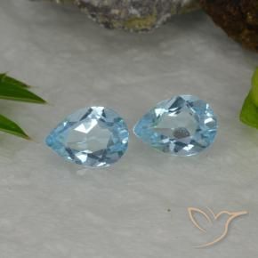 Shop natural 1.65ct Bleu ciel Topaze gems, En forme de poire, from Brésil at GemSelect. In stock, global shipping!