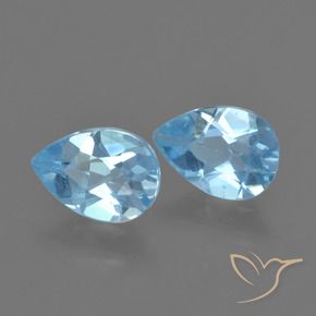 Shop natural 1.53ct Bleu ciel Topaze gems, En forme de poire, from Brésil at GemSelect. In stock, global shipping!