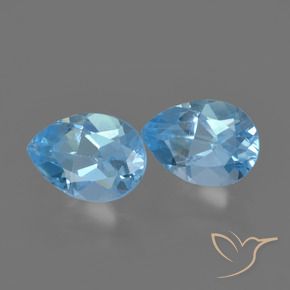 Shop natural 1.66ct Bleu ciel Topaze gems, En forme de poire, from Brésil at GemSelect. In stock, global shipping!