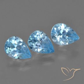 Shop natural 2.20ct Bleu ciel Topaze gems, En forme de poire, from Brésil at GemSelect. In stock, global shipping!