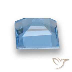 Topaze Bleu Suisse naturelle Carré, 1.86 ct, VVS-VS