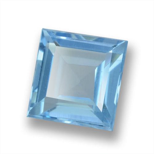 Topaze Bleu ciel naturelle Carré, 2.08 ct, VVS-VS