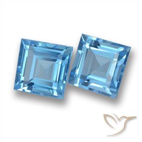 Shop natural 3.99ct Bleu ciel Topaze gems, Carré, from Brésil at GemSelect. In stock, global shipping!