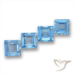 Shop natural 7.25ct Bleu Suisse Topaze gems, Carré, from Brésil at GemSelect. In stock, global shipping!