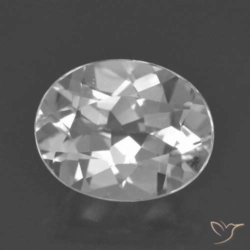 3.14ct Naturel Blanc Topaze, ovale, VVS-VS