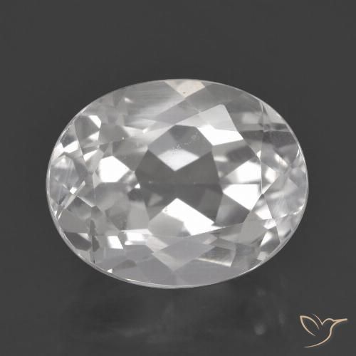 3.85ct Naturel Blanc Topaze, ovale, VVS-VS