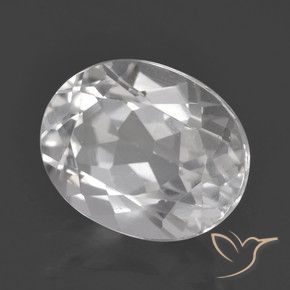 Topaze Blanc naturelle ovale, 3.85 ct, VVS-VS