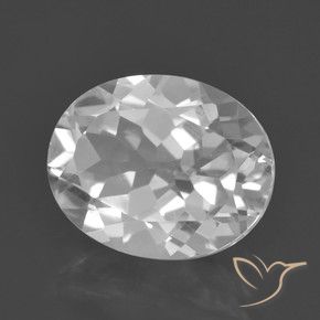 Topaze Blanc naturelle ovale, 3.13 ct, VVS-VS