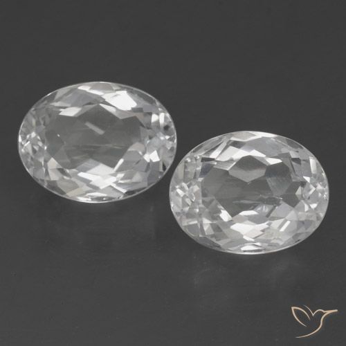 6.70ctw Naturel Blanc Topaze, ovale, VVS-VS