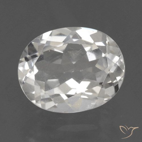 3.06ct Naturel Blanc Topaze, ovale, VVS-VS