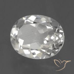 Topaze Blanc naturelle ovale, 3.06 ct, VVS-VS