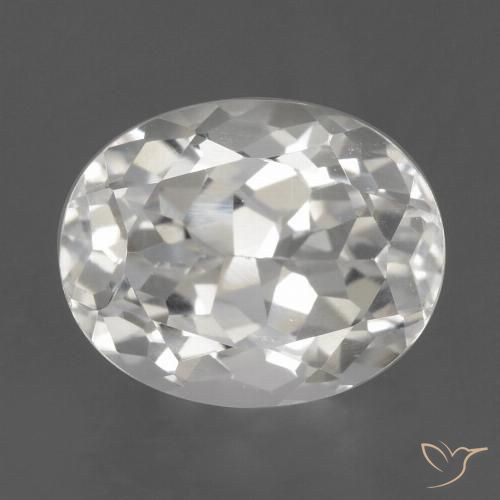 3.67ct Naturel Blanc Topaze, ovale, VVS-VS