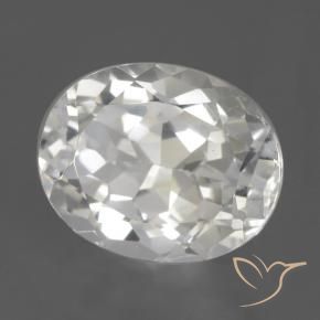 Topaze Blanc naturelle ovale, 3.67 ct, VVS-VS