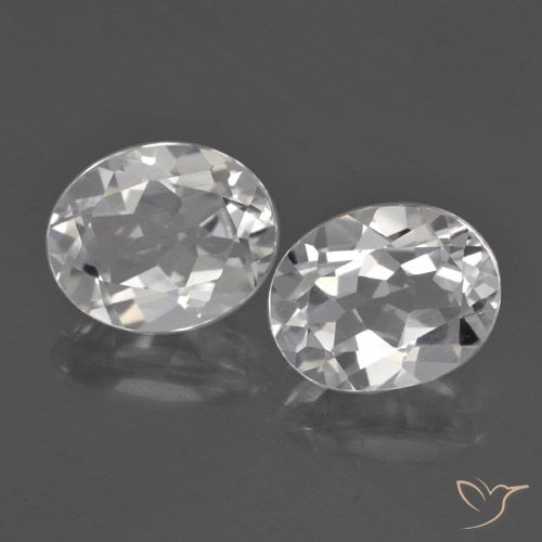 6.08ctw Naturel Blanc Topaze, ovale, VVS-VS