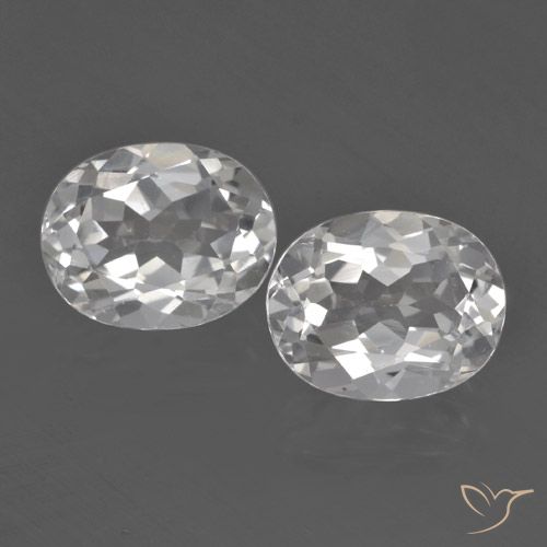 6.39ctw Naturel Blanc Topaze, ovale, VVS-VS