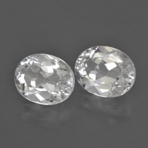 Achetez naturel 7,63ct blanc topaze gems, coupe ovale, en provenance brésil chez gemselect. en stock, livraison internationale!