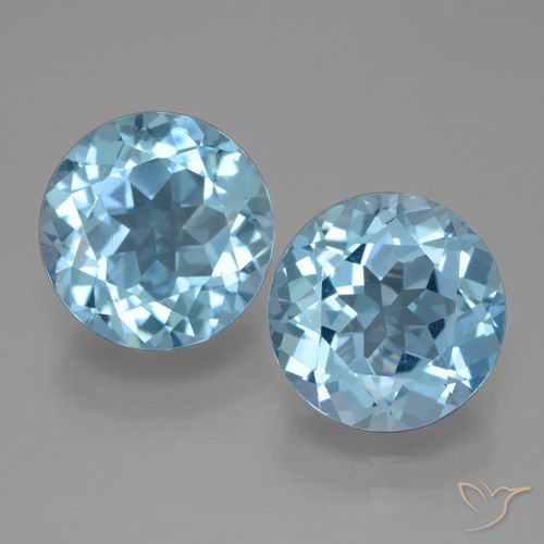 6.45ctw Naturel Bleu Suisse Topaze, Tour, VVS-VS