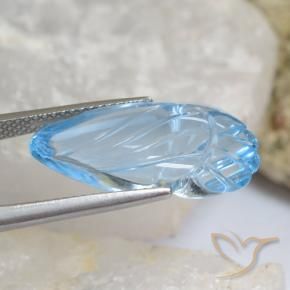 Topaze Bleu ciel naturelle Fantaisie, 14.16 ct, Transparent