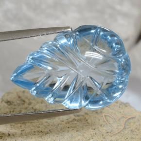 Topaze Bleu Suisse naturelle Fantaisie, 12.38 ct, Transparent