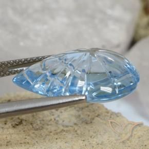 Topaze Bleu Suisse naturelle Fantaisie, 12.38 ct, Transparent