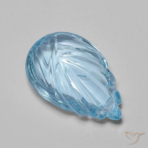 10.76ct Naturel Bleu ciel Topaze, Fantaisie, Transparent