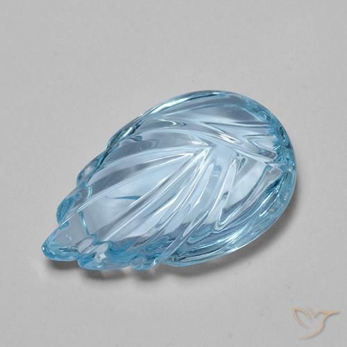 Topaze Bleu ciel naturelle Fantaisie, 10.76 ct, Transparent