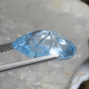 Topaze Bleu ciel naturelle Fantaisie, 8.99 ct, Transparent