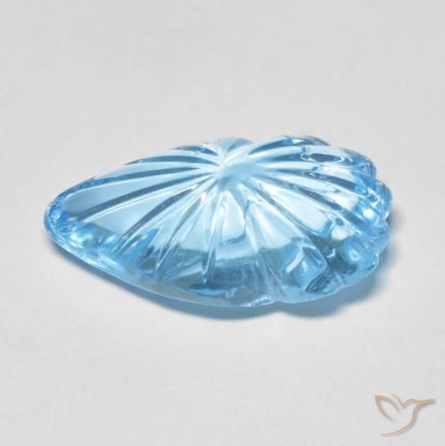 Topaze Bleu ciel naturelle Fantaisie, 12.83 ct, Transparent