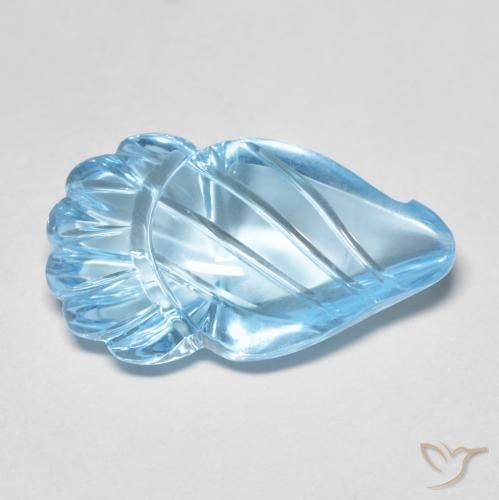12.80ct Naturel Bleu Suisse Topaze, Fantaisie, Transparent