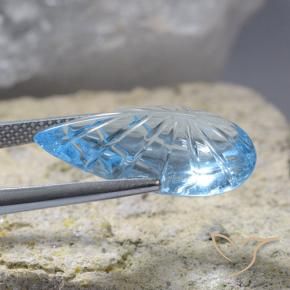 Topaze Bleu Suisse naturelle Fantaisie, 13.93 ct, Transparent